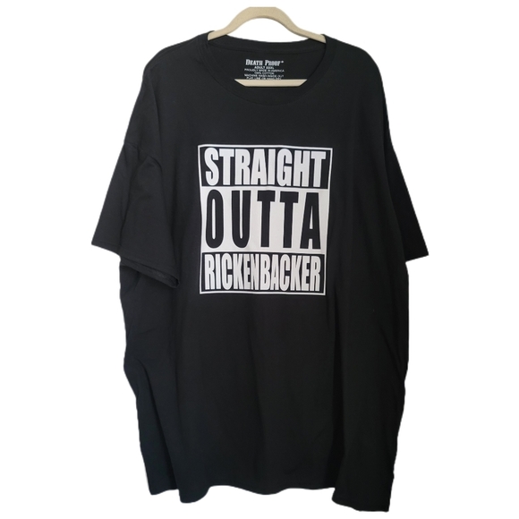 Other - Death Proof Shirt Mens XXL Black Straight Outta Rickenbacker Short Sleeve